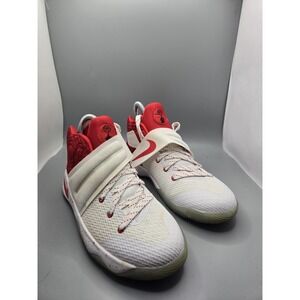 Nike Kyrie 2 Kids Size 4.5Y White Red Basketball Shoes Sneakers 826673-166 EUC
